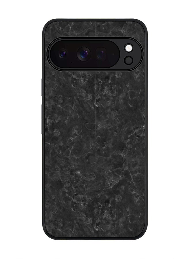 For Google Pixel 10 Pro Case,Slim fit Camera Protection, Shockproof Thin Phone cover  - Marble Texture Black
